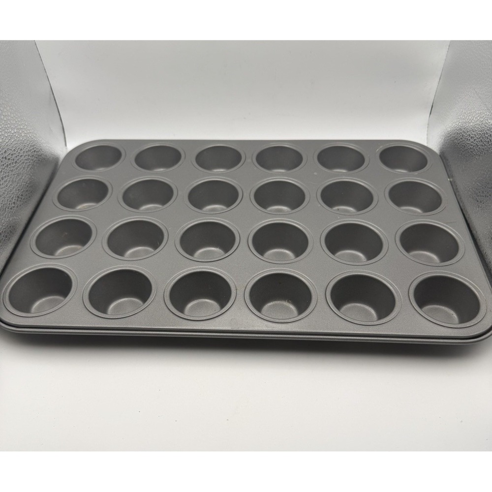24 Cup Mini Muffin Pan Nonstick Cupcake Baking Tin 15x10 Bakeware